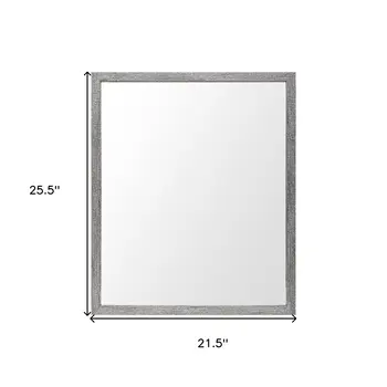 26" Gray Bathroom Vanity Mirror