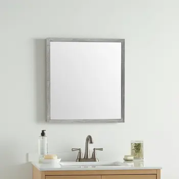 26" Gray Bathroom Vanity Mirror