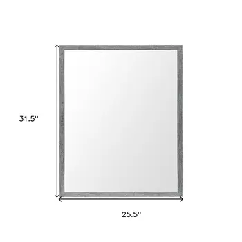 32" Gray Bathroom Vanity Mirror