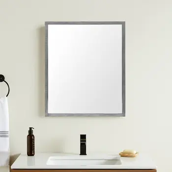 32" Gray Bathroom Vanity Mirror