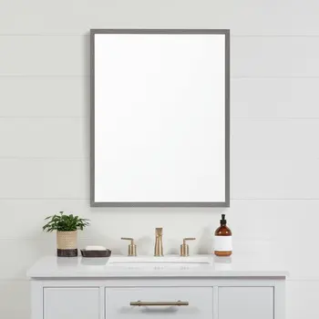 42" Gray Bathroom Vanity Mirror