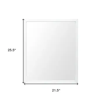 26" White Bathroom Vanity Mirror