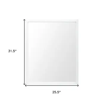 32" White Bathroom Vanity Mirror