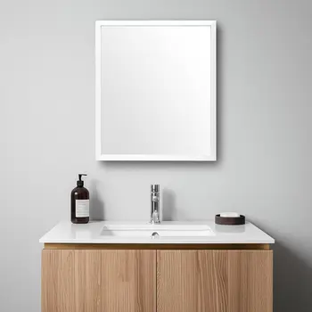 32" White Bathroom Vanity Mirror