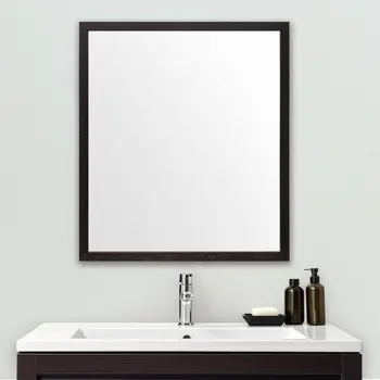 26" Black Bathroom Vanity Mirror