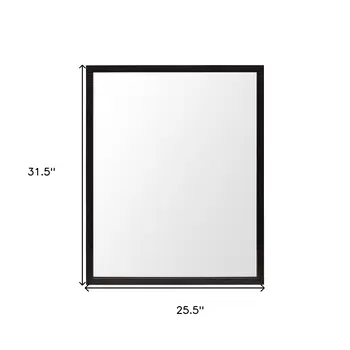 32" Black Bathroom Vanity Mirror