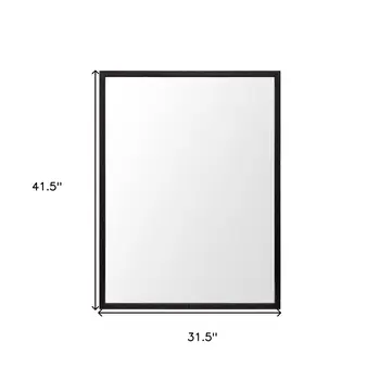 42" Black Bathroom Vanity Mirror