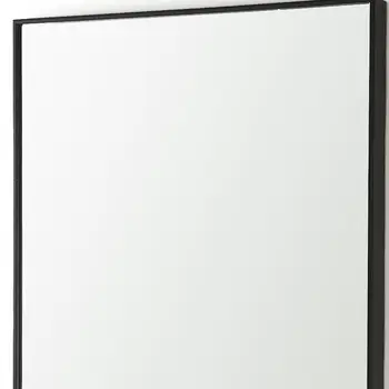 40" Black Metal Accent Mirror