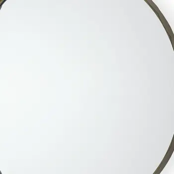 30" Gold Metal Scalloped Accent Mirror