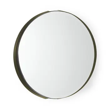 24" Gold Metal Round Accent Mirror