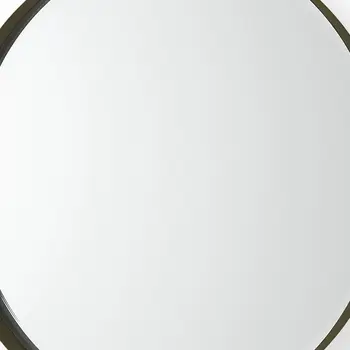 24" Gold Metal Round Accent Mirror