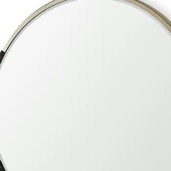 29" Gold Metal Round Accent Mirror