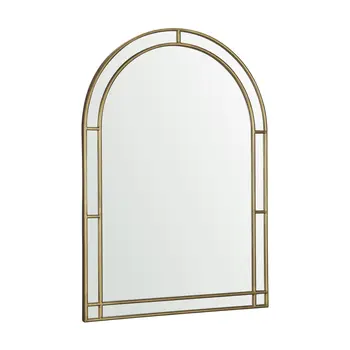 48" Gold Metal Arch Accent Mirror