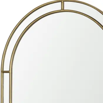 48" Gold Metal Arch Accent Mirror