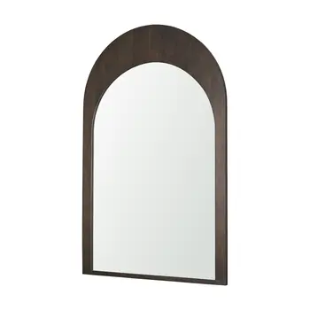 48" Brown Solid Wood Arch Accent Mirror