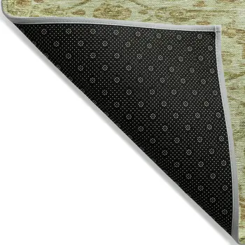 3' X 5' Sage Medallion Washable Indoor Outdoor Area Rug
