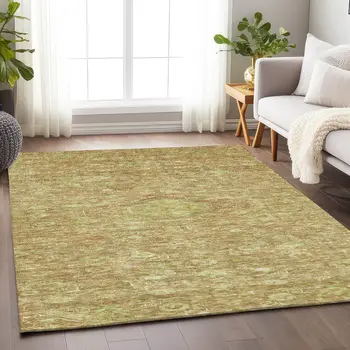 5' X 8' Terra Cotta Medallion Washable Indoor Outdoor Area Rug