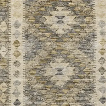 8' X 10' Beige Geometric Washable Indoor Outdoor Area Rug
