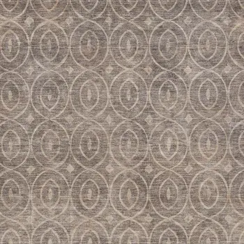 3' X 5' Brown Geometric Washable Indoor Outdoor Area Rug