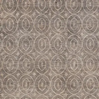 8' X 10' Brown Geometric Washable Indoor Outdoor Area Rug