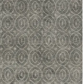 8' X 10' Pewter Geometric Washable Indoor Outdoor Area Rug