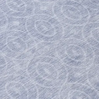 8' Sky Blue Round Geometric Washable Indoor Outdoor Area Rug