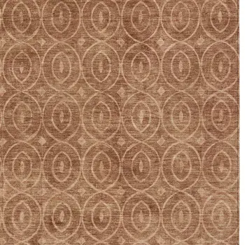 9' X 12' Terra Cotta Geometric Washable Indoor Outdoor Area Rug