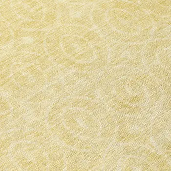 8' Wheat Round Geometric Washable Indoor Outdoor Area Rug