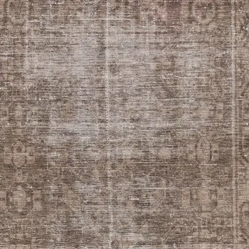 9' X 12' Brown Oriental Washable Indoor Outdoor Area Rug