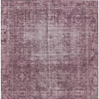 5' X 8' Merlot Oriental Washable Indoor Outdoor Area Rug