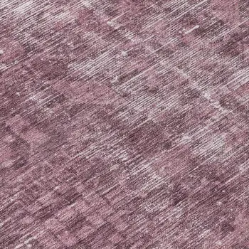 8' Merlot Round Oriental Washable Indoor Outdoor Area Rug