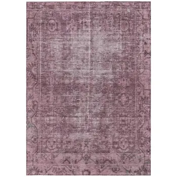 8' X 10' Merlot Oriental Washable Indoor Outdoor Area Rug
