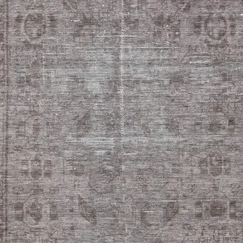 5' X 8' Brown Oriental Washable Indoor Outdoor Area Rug
