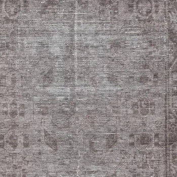 10' X 14' Brown Oriental Washable Indoor Outdoor Area Rug