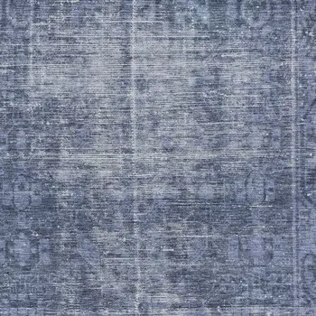 8' X 10' Navy Blue Oriental Washable Indoor Outdoor Area Rug