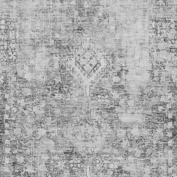 3' X 5' Charcoal Oriental Washable Indoor Outdoor Area Rug