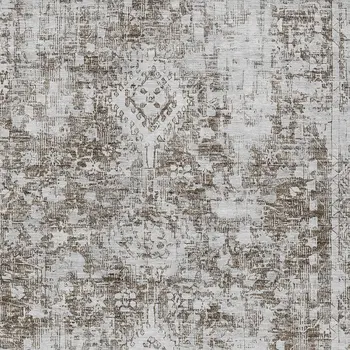 8' X 10' Chocolate Oriental Washable Indoor Outdoor Area Rug
