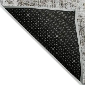 10' X 14' Chocolate Oriental Washable Indoor Outdoor Area Rug