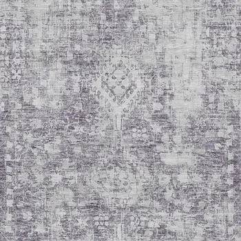 8' X 10' Plum Oriental Washable Indoor Outdoor Area Rug