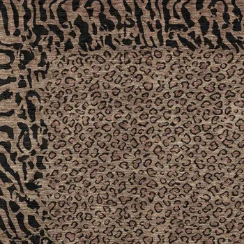 3' X 5' Brown Animal Print Washable Indoor Outdoor Area Rug
