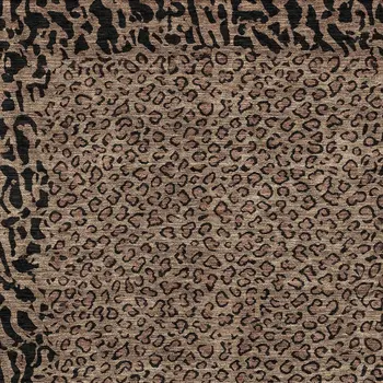5' X 8' Brown Animal Print Washable Indoor Outdoor Area Rug