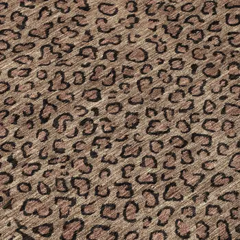8' Brown Round Animal Print Washable Indoor Outdoor Area Rug