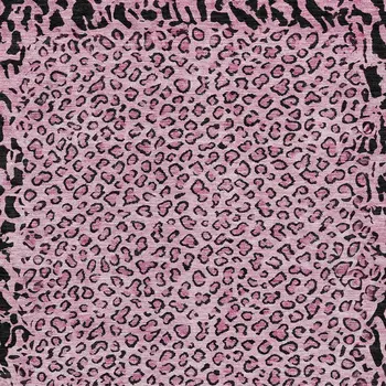 8' X 10' Pink Animal Print Washable Indoor Outdoor Area Rug