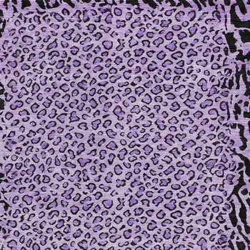 5' X 8' Purple Animal Print Washable Indoor Outdoor Area Rug