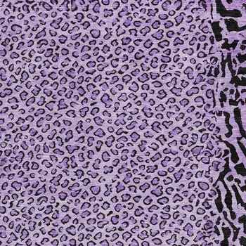 8' X 10' Purple Animal Print Washable Indoor Outdoor Area Rug