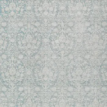 3' X 5' Aqua Damask Washable Indoor Outdoor Area Rug