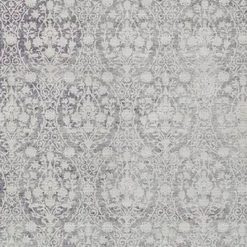 5' X 8' Plum Damask Washable Indoor Outdoor Area Rug
