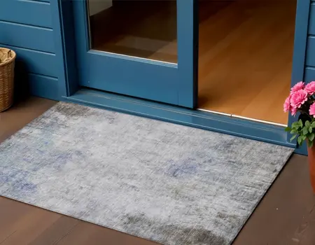 3' X 5' Brown Abstract Washable Indoor Outdoor Area Rug