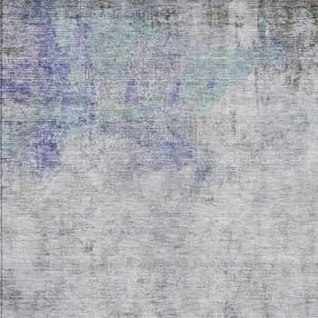 10' X 14' Brown Abstract Washable Indoor Outdoor Area Rug