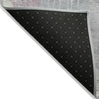9' X 12' Blue Abstract Washable Indoor Outdoor Area Rug